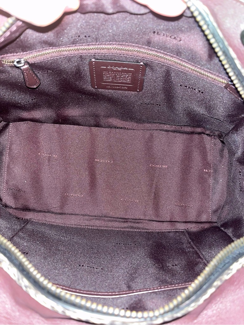 Coach Dreamer Black and Pink Python Leather Satchel Bag - Picture 10 of 14